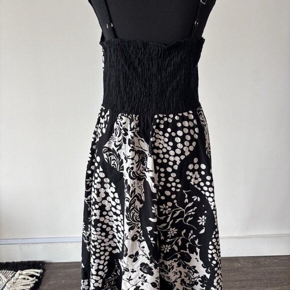 Vintage Y2K Mlle Gabrielle Midi Babydoll Dress Sz Large Floral Beaded Fairy Boho - Picture 13 of 15